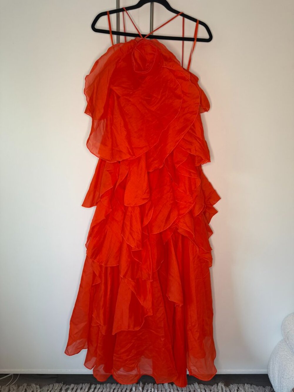 Akira - GOLDEN HOUR FLORAL CHIFFON MAXI DRESS IN ORANGE - Picture 3 of 7